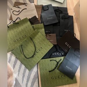 Gucci shopping bags all style and season and sizes  25 bags